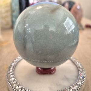 Natural Green Aventurine Crystal Sphere Orb #2